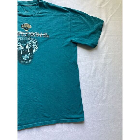 Jacksonville Jaguars NFL Teal Graphic Print Y2K Short Sleeve T Shirt Mens Large - Picture 6 of 12
